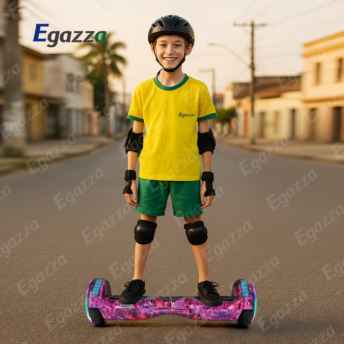 Egazza K5 Purple Starrysky Electric Hoverboard with Bluetooth