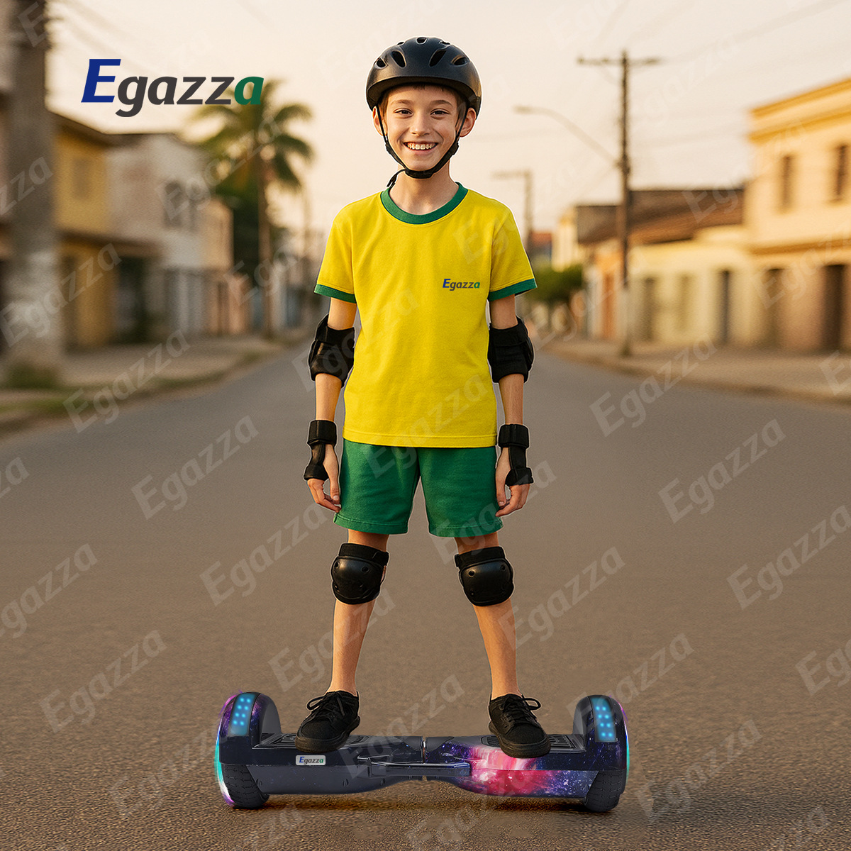 Antech K5 Hoverboard with Three-Color Star Pattern