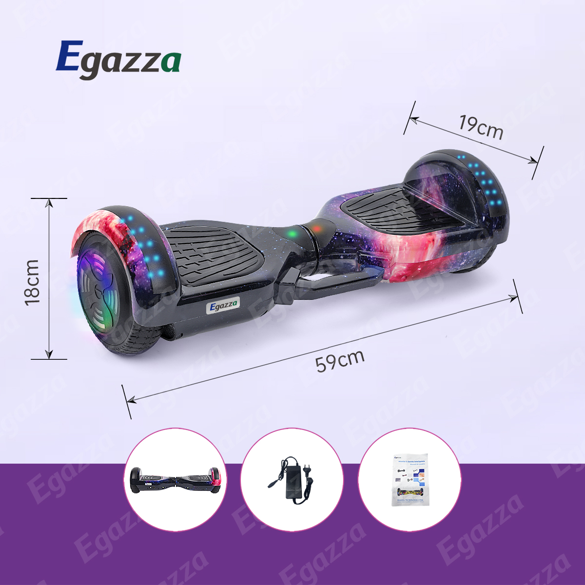 Antech K5 Hoverboard with Three-Color Star Pattern