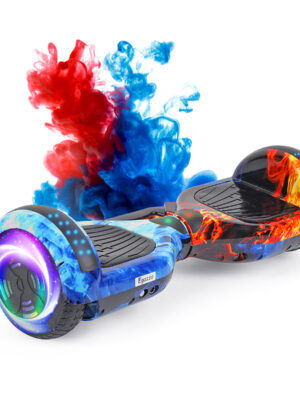 Antech K5 Hoverboard with Ice and Fire Pattern and Bluetooth
