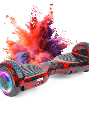 Antech K5 Bluetooth Hoverboard with Red Flame Pattern