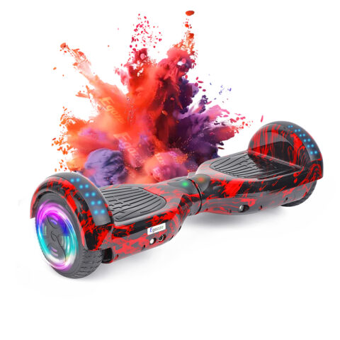 Antech K5 Bluetooth Hoverboard with Red Flame Pattern
