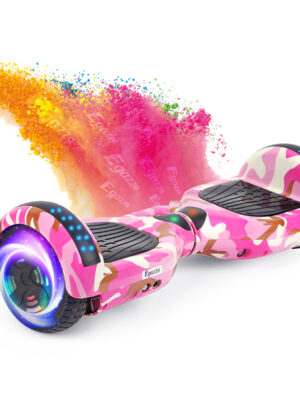 Egazza K5 Pink Camouflage Electric Hoverboard With Bluetooth
