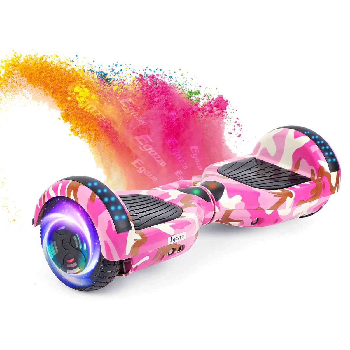 Egazza K5 Pink Camouflage Electric Hoverboard With Bluetooth